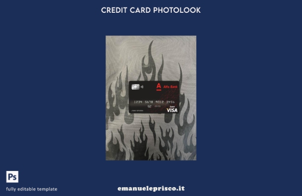 stile verificato modello frontale photolook della carta visto bancario Alfa Biel